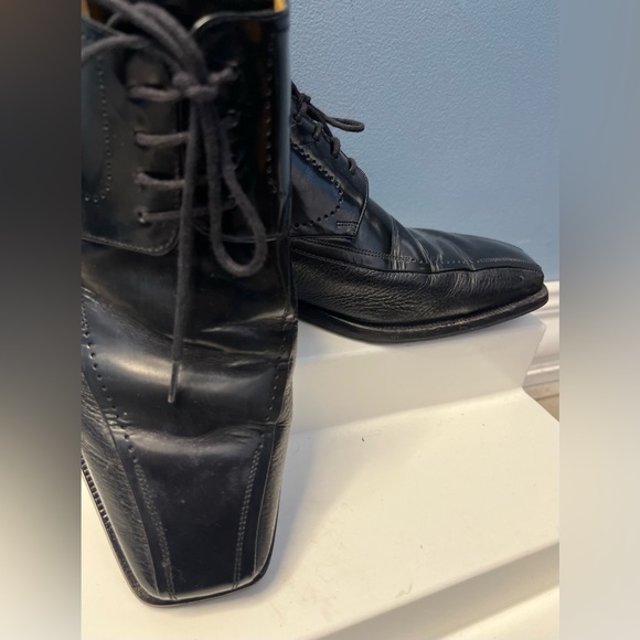 Mezlan Mens Black Leather Lace Up Shoes in Great Condition!! - Picture 4 of 12